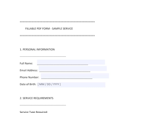 design professional interactive fillable PDF forms